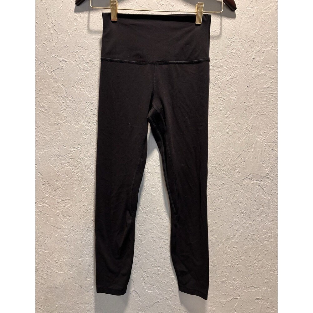 lululemon athletica Women’s Black High Rise Ankle Leggings 4 Yoga Stretch